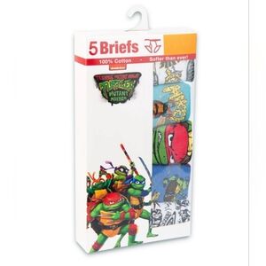 Nickelodeon Teenage Mutant Ninja Turtles Boys Briefs Pack of 5 - Size 4 - NIP
